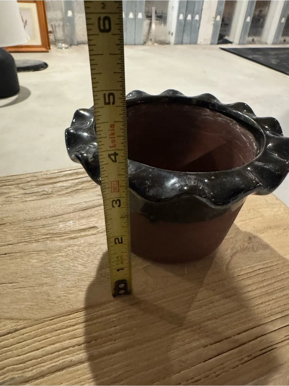 Vintage Ruffled Edge Terracotta Succulent Small Planter